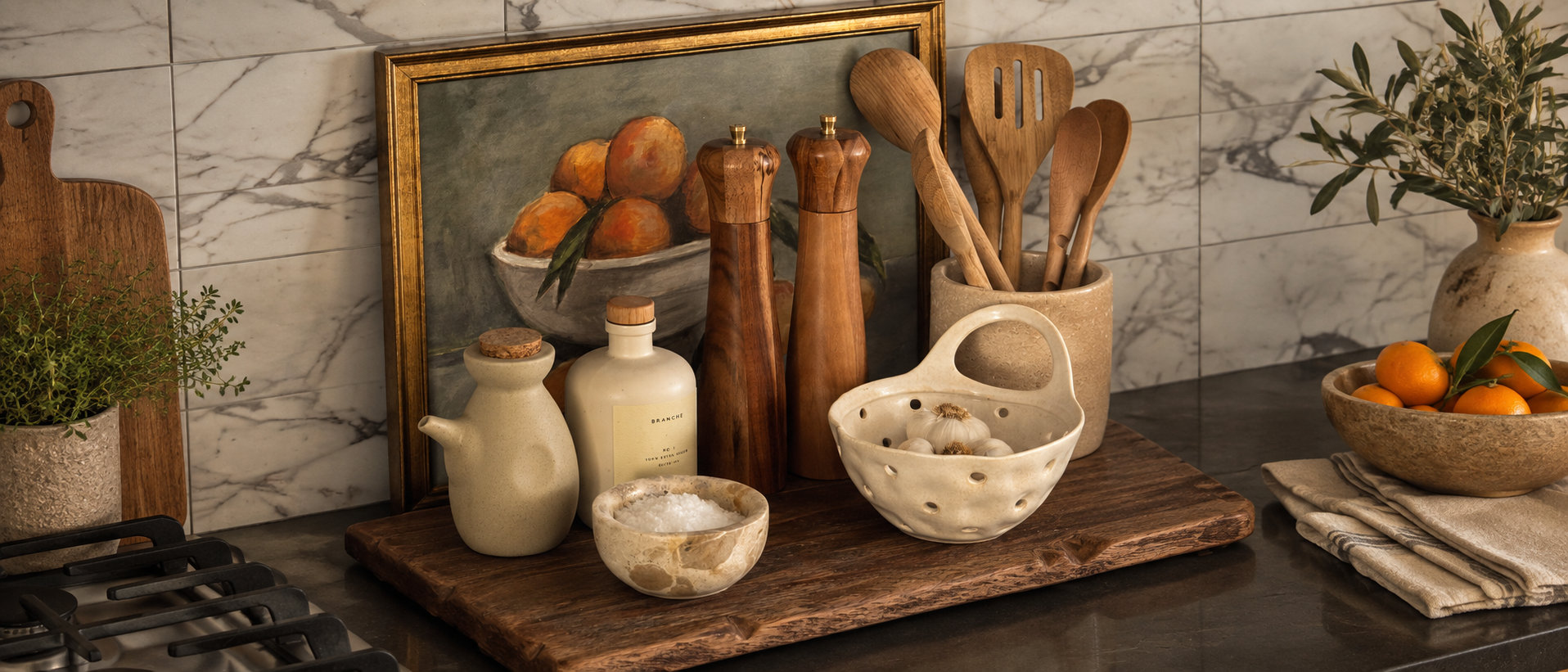 Organized kitchen storage and everyday kitchen essentials