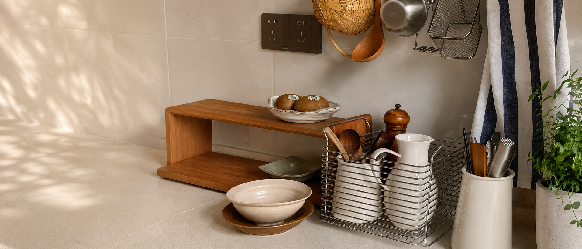 Simple organization within an everyday kitchen