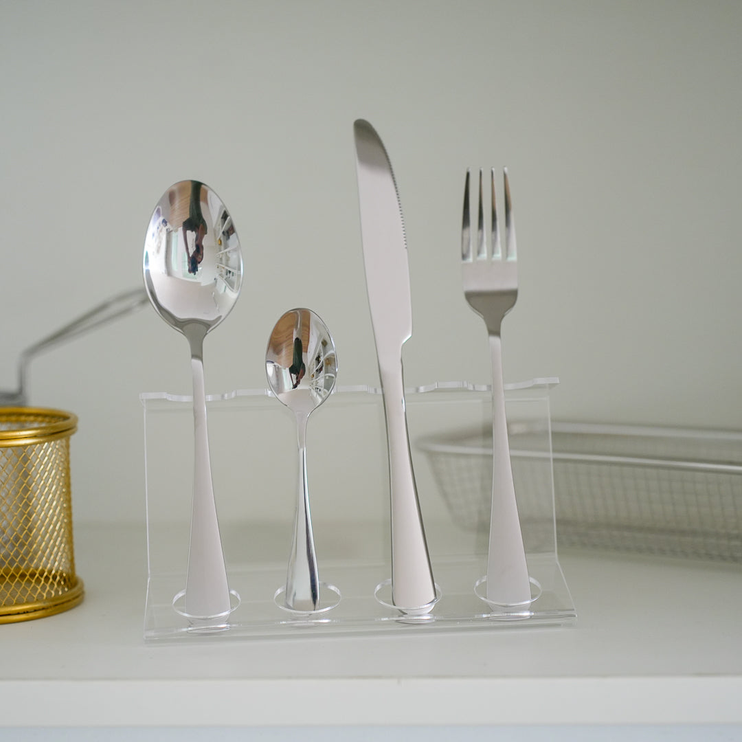 24-Piece Stainless Steel Cutlery Set | Premium Collection | Gold |Silver - Image 9