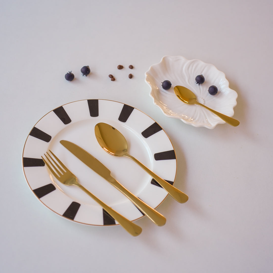 24-Piece Stainless Steel Cutlery Set | Premium Collection | Gold |Silver - Image 4