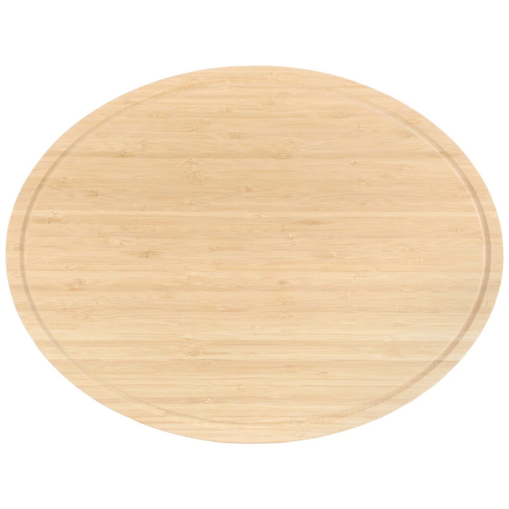 Grooved Oval Bamboo Cutting Board