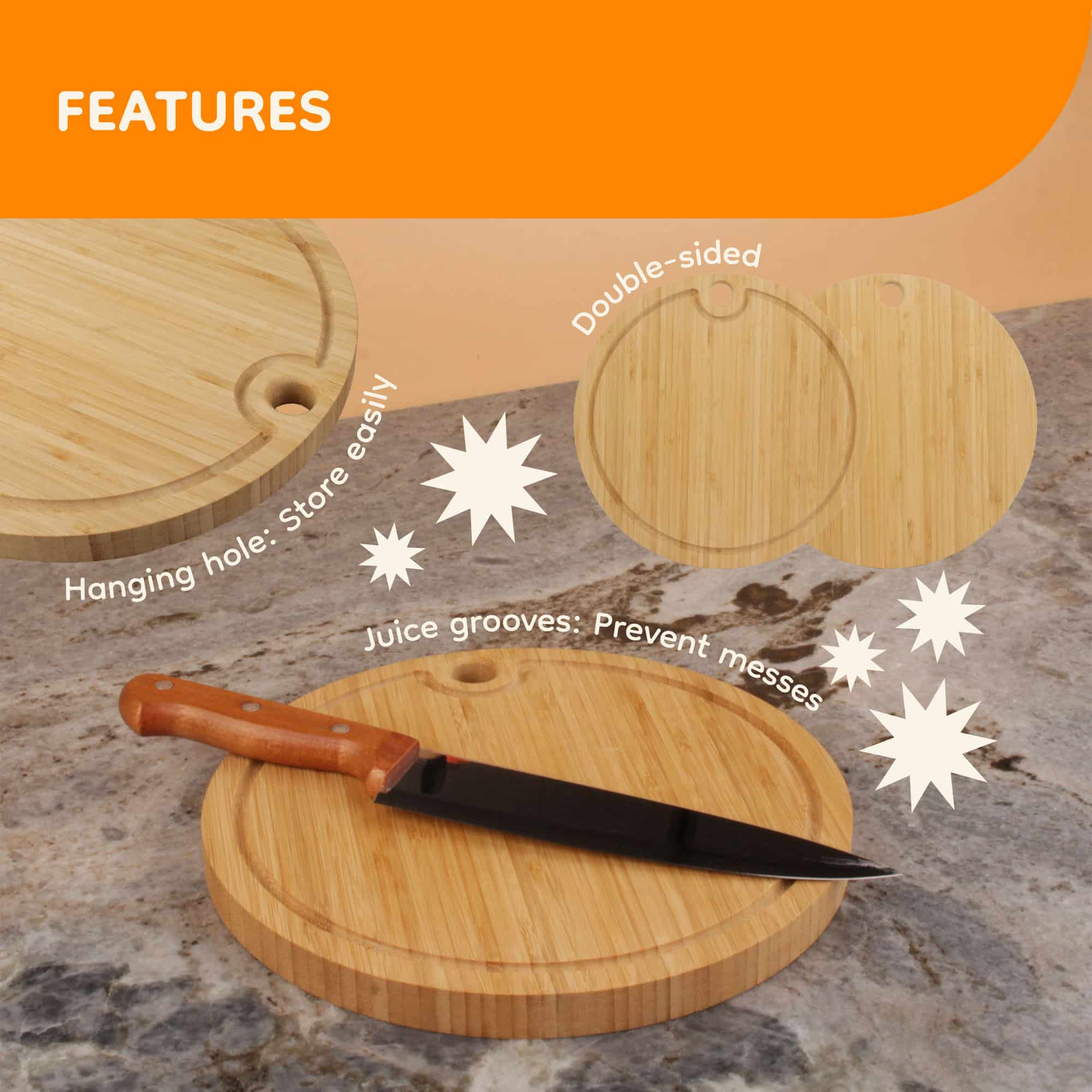 Round Bamboo Cutting Boards - Image 3
