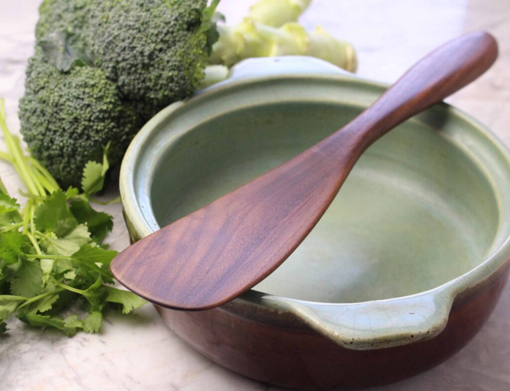 Handmade wooden spurtle for all kinds of jobs in the kitchen.