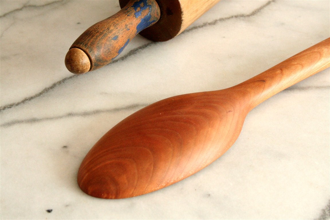 Heavy duty hand made wooden spoon for mixing - Image 5