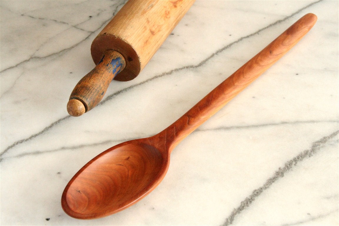Heavy duty hand made wooden spoon for mixing - Image 4