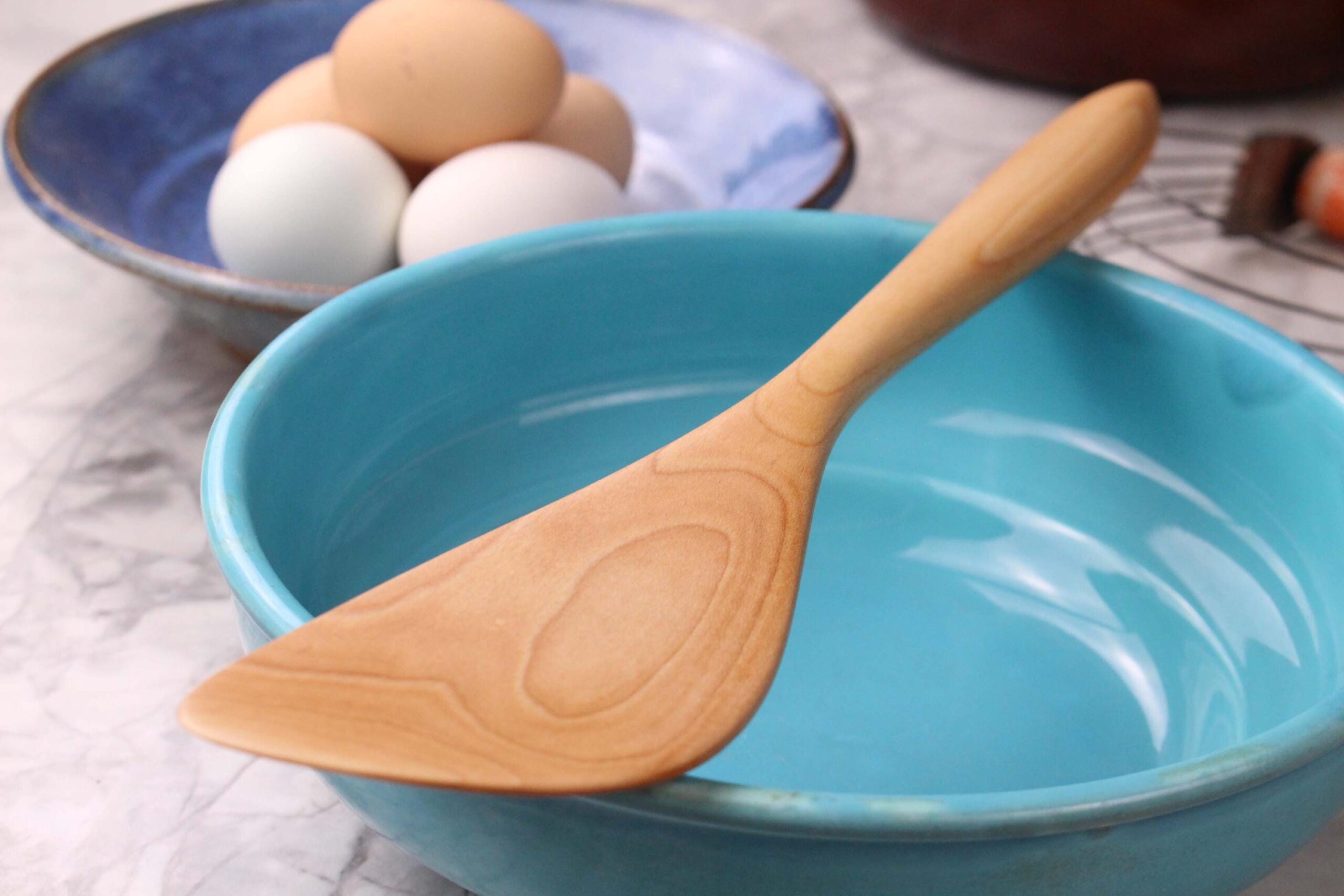 Handmade wooden saute spurtle kitchen utensil of Walnut wood for stirring and mixing - Image 4