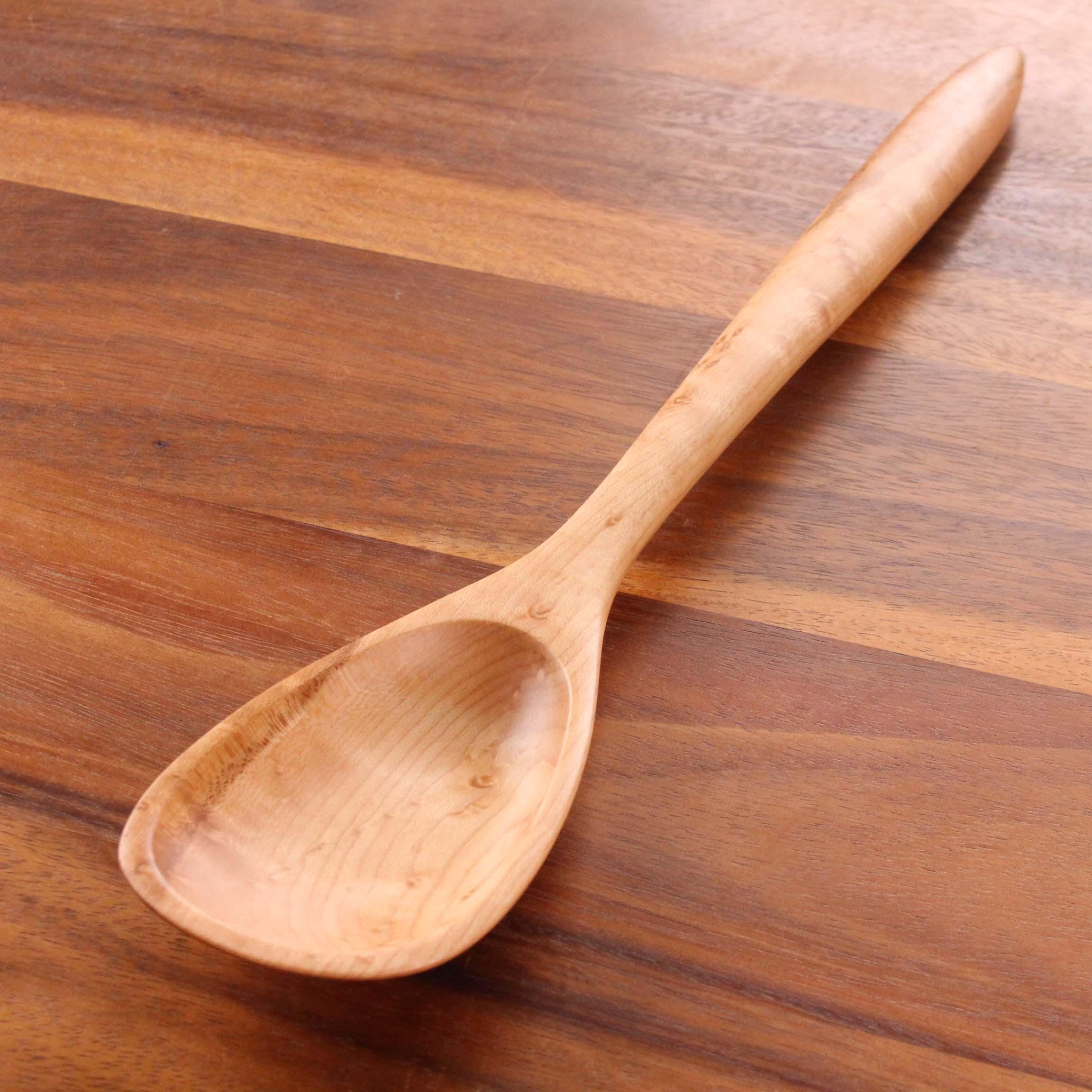 14 and 12 inch handmade wooden treenware spoon for all kinds of jobs in the kitchen - Image 5