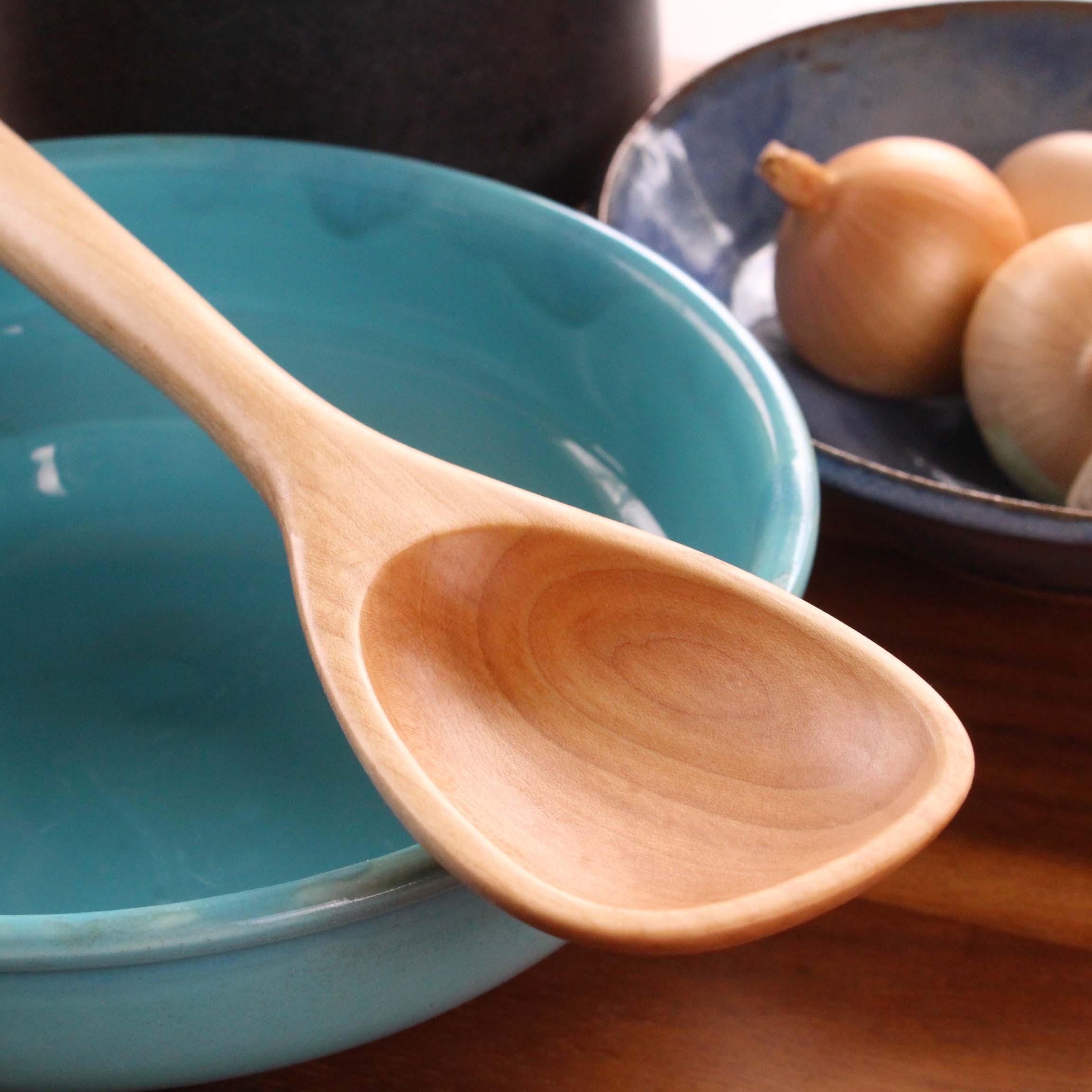 14 and 12 inch handmade wooden treenware spoon for all kinds of jobs in the kitchen - Image 9