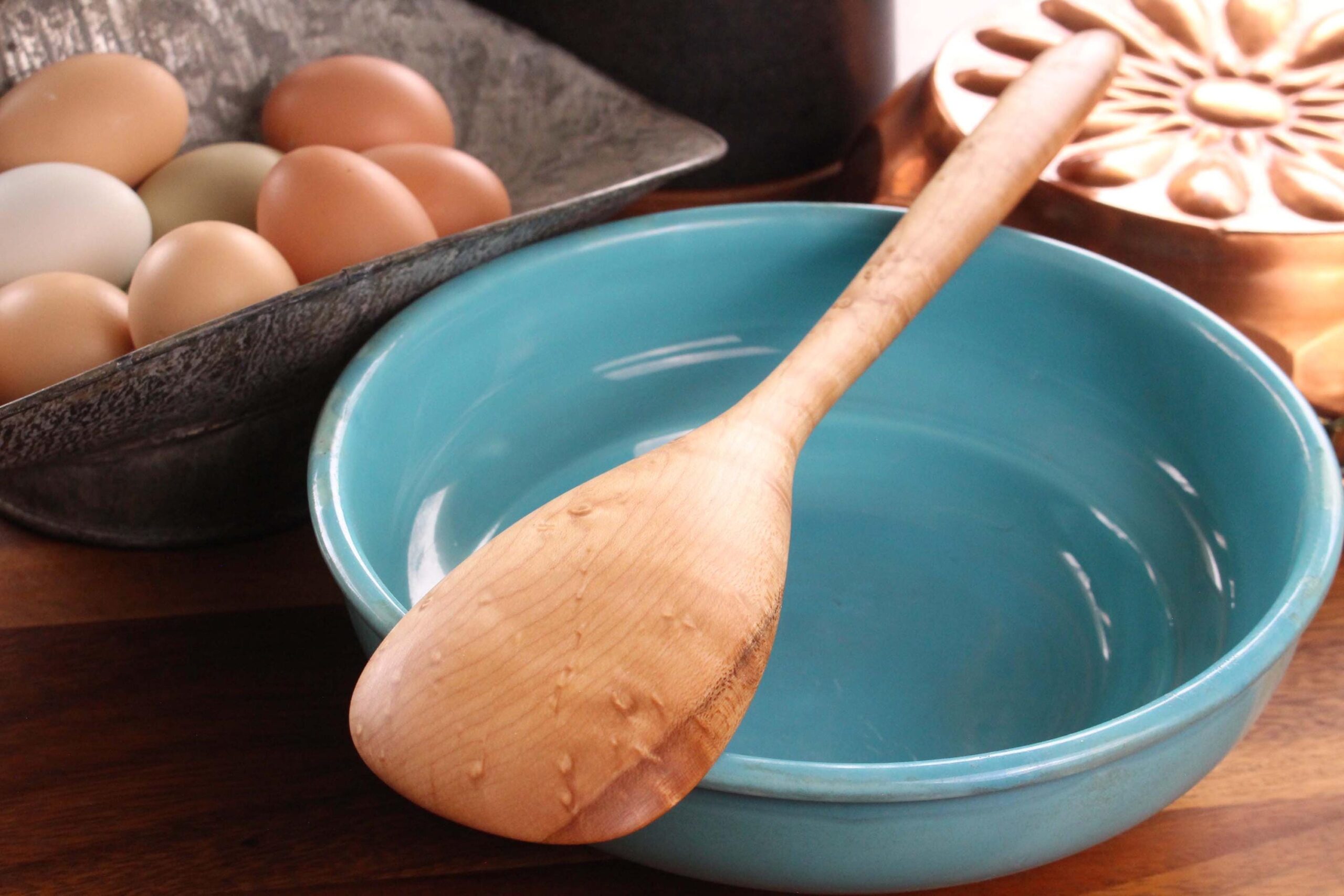 14 and 12 inch handmade wooden treenware spoon for all kinds of jobs in the kitchen - Image 4