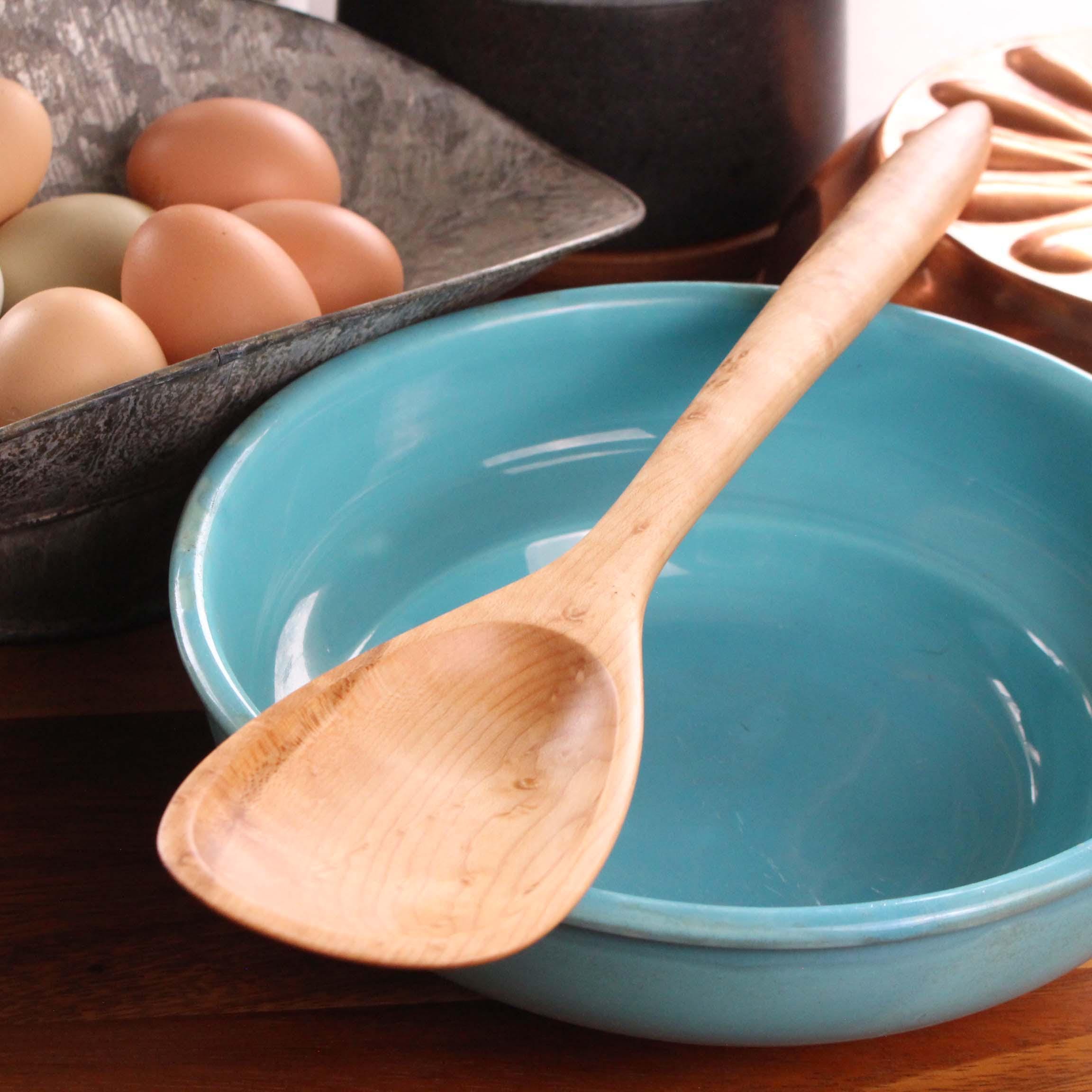 14 and 12 inch handmade wooden treenware spoon for all kinds of jobs in the kitchen - Image 2