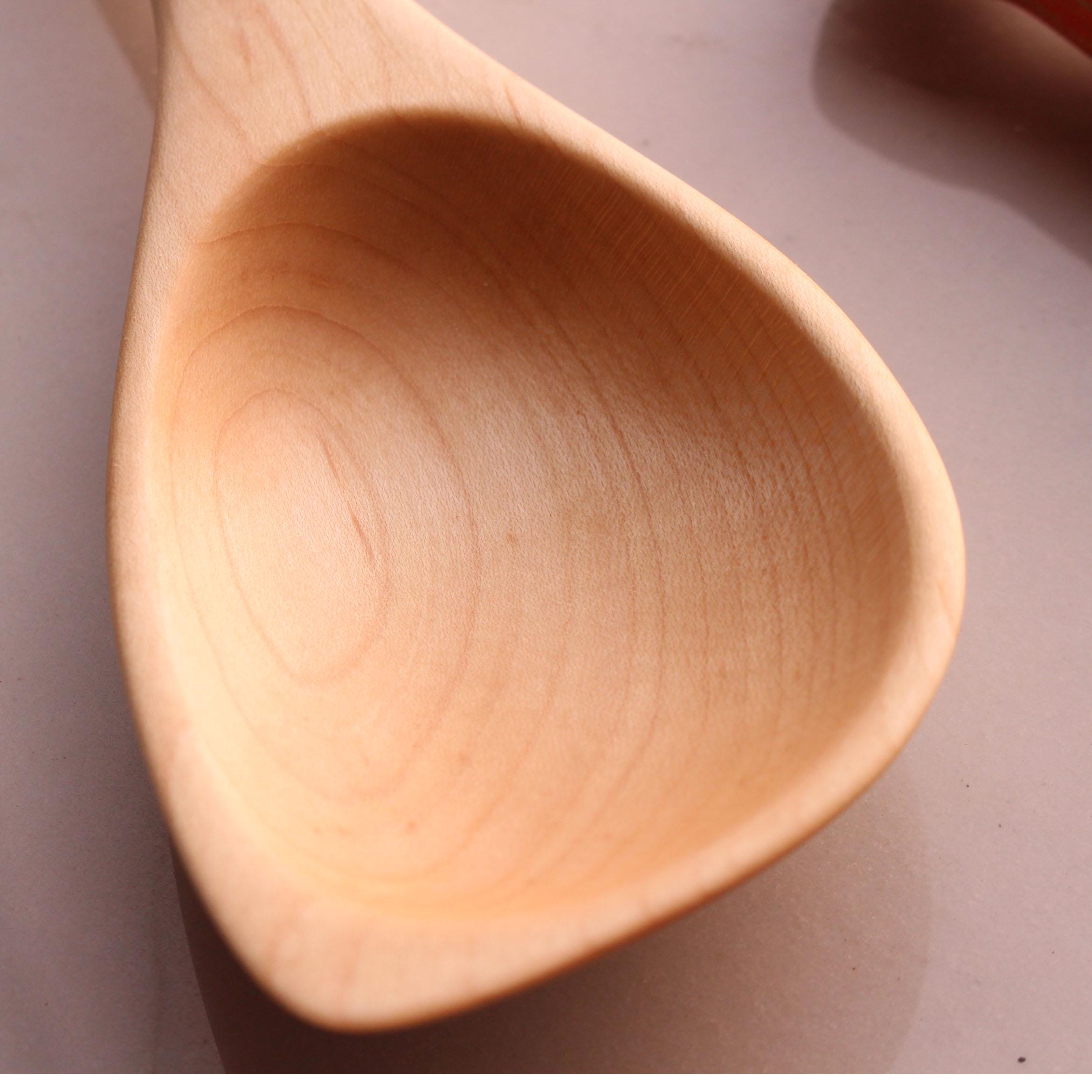 Handmade wooden spatula spoon carved from Cherry, Walnut, Maple, or Bird's Eye Maple - Image 12