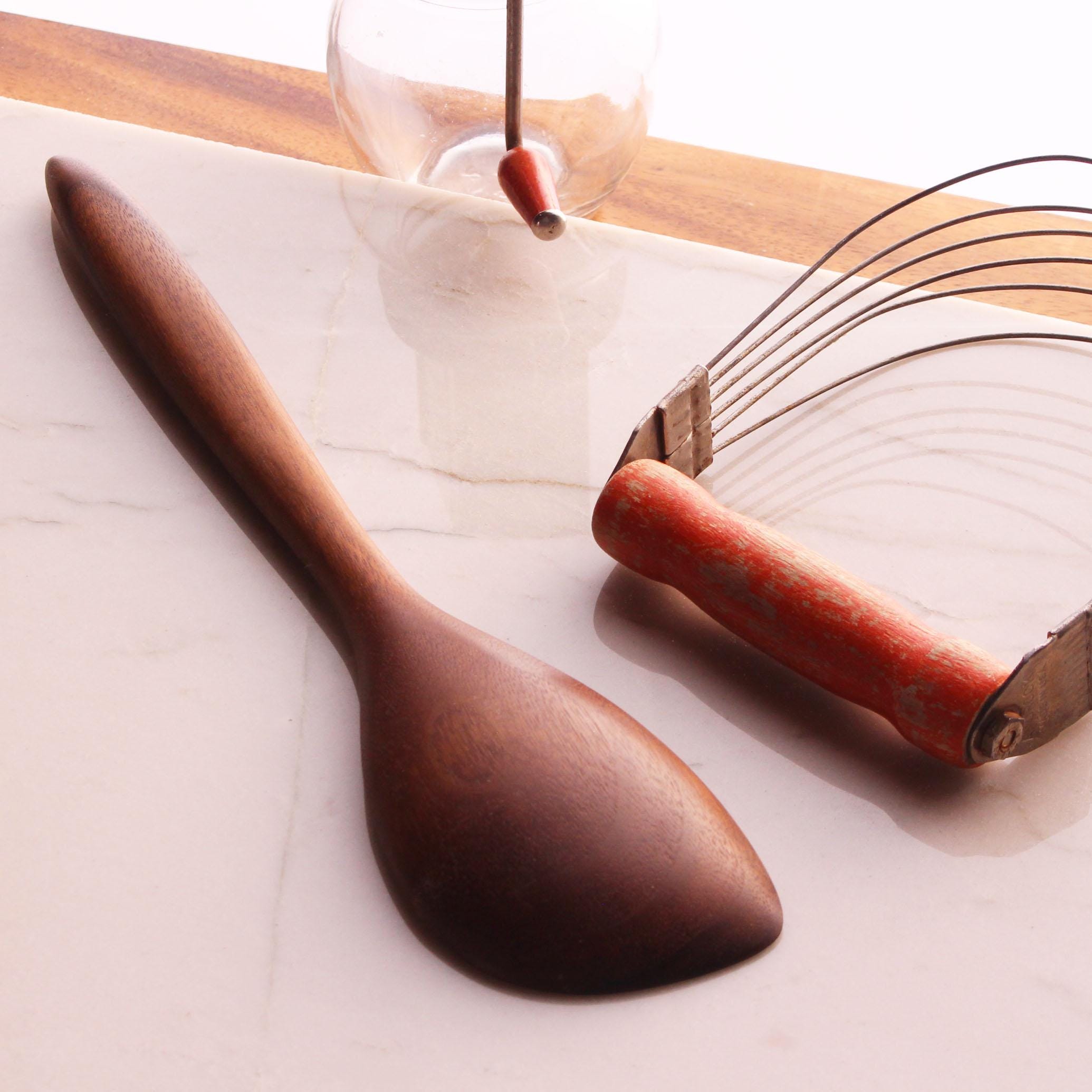 Handmade wooden spatula spoon carved from Cherry, Walnut, Maple, or Bird's Eye Maple - Image 17