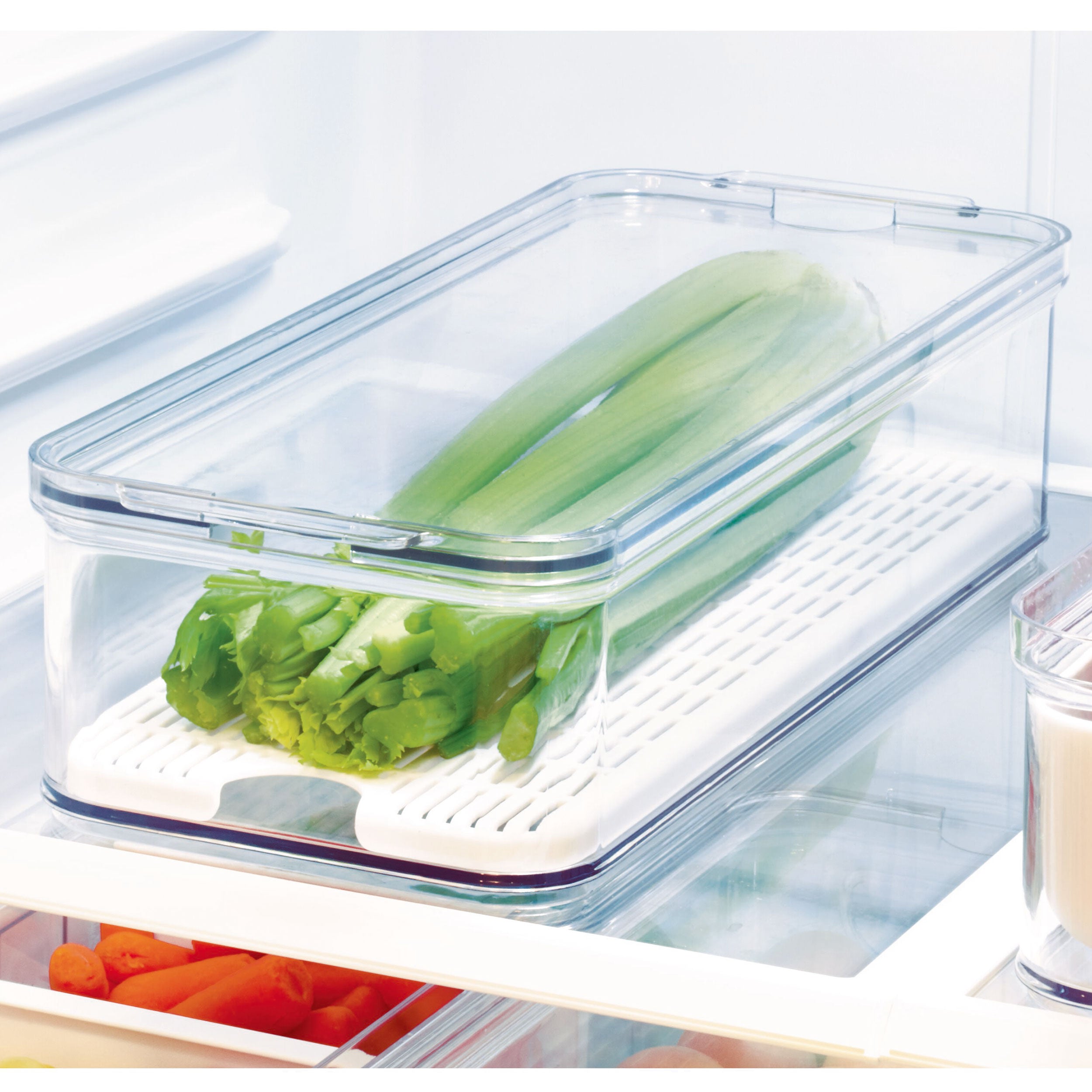 Lidded Fridge And Pantry Storage Container- Crisp