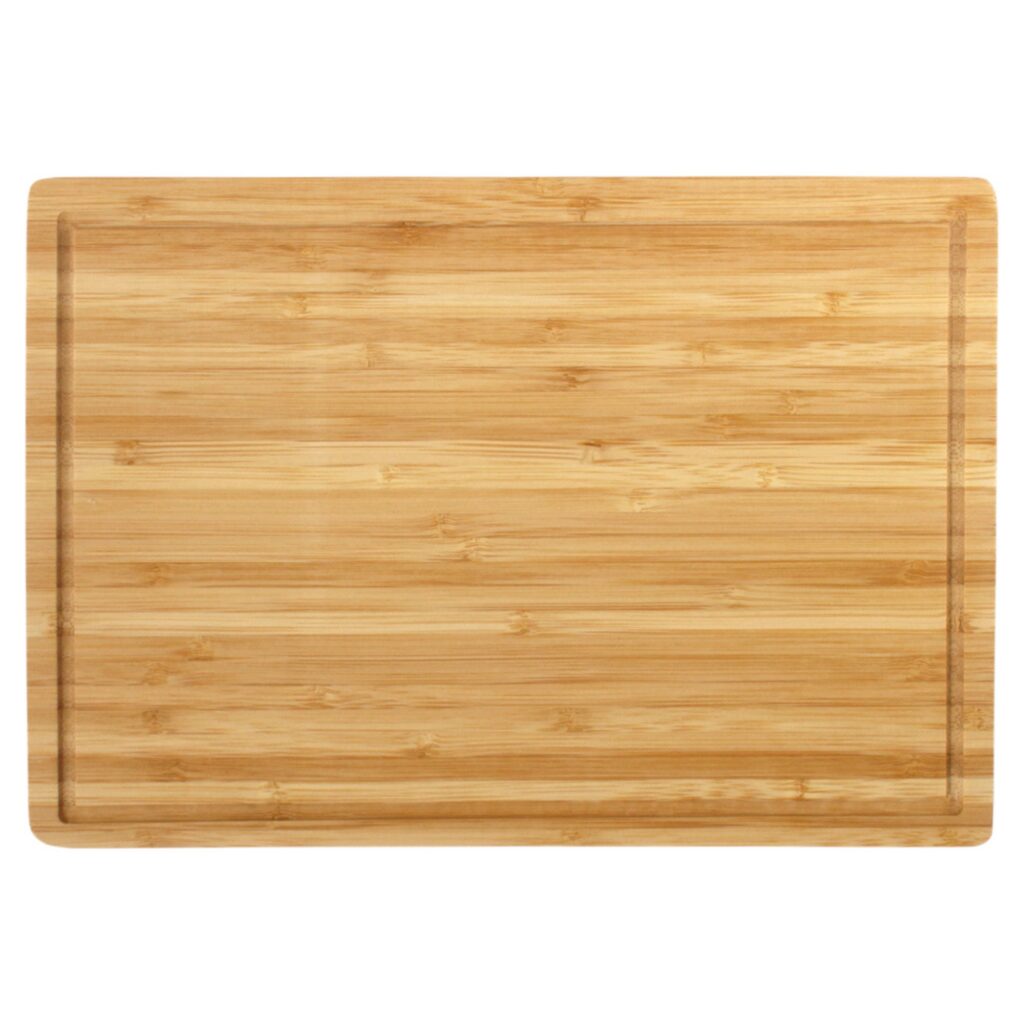 Flat Grooved Thin Bamboo Cutting Board 13" x 9" x 0.4"